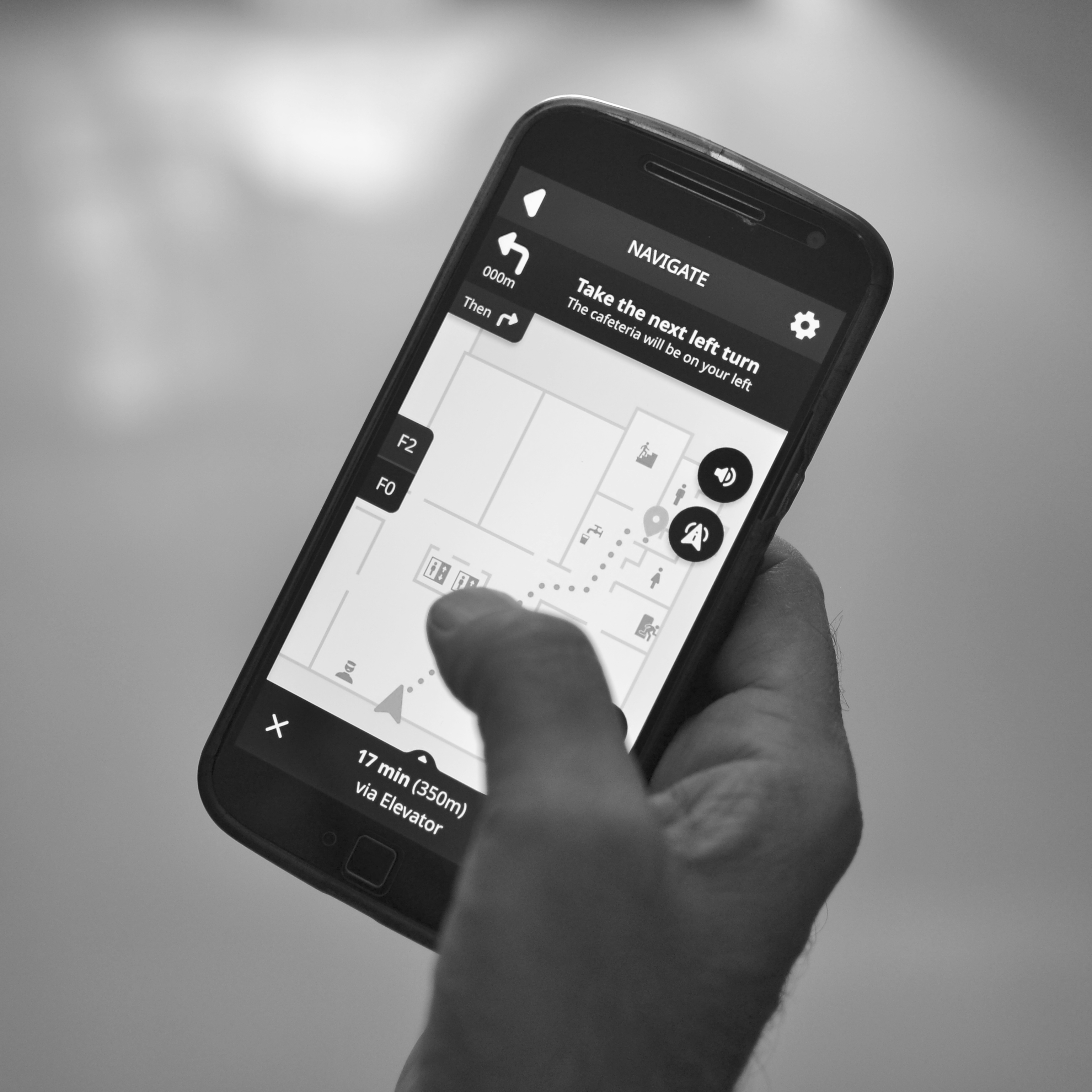 Person holding smartphone