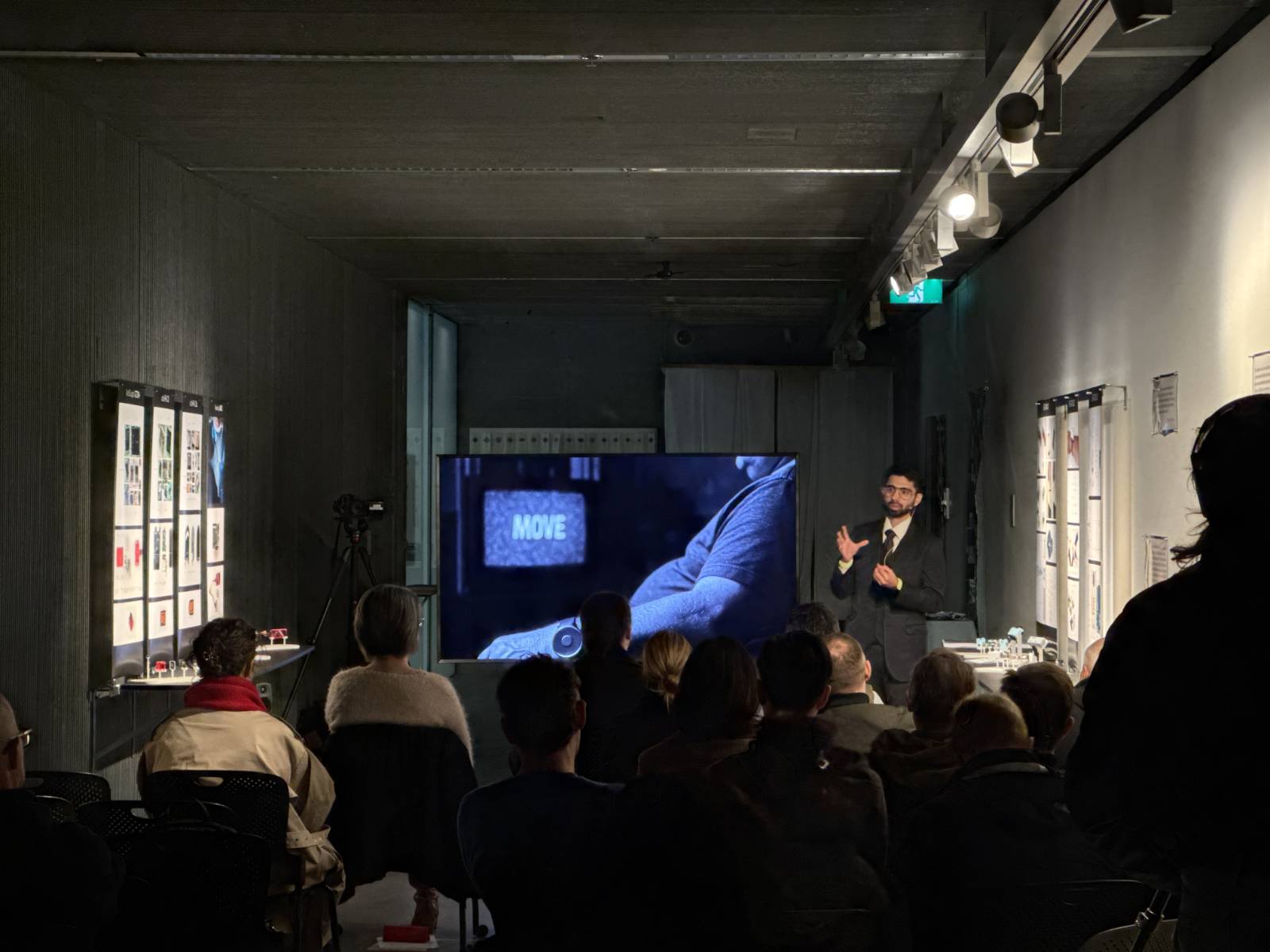 Man giving a presentation to an audience